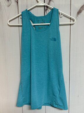 The North Face Women’s Racerback Tank‎ Top Small Blue Stretch EUC